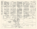 Vintage Map of Jamestown, NY Business Section 1947
