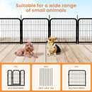 Dog Playpen Outdoor, 12 Panel Dog Fence 24" Pet Pen for Small Dogs Pet Exercise Pen for Puppy/Rabbit/Small Animals Portable Playpen for RV Camping Garden Yard, Indoor. Black, 22.2" W x 23.6" H.