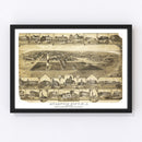 Vintage Map of Atlantic City, New Jersey 1880
