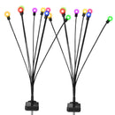2Pcs Solar Firefly Lights Swaying Decorative Pathway Lamp IP65 Waterproof Landscape Patio Yard Night Light