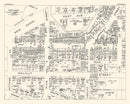 Vintage Map of Lockport, NY Business Section 1947
