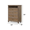 1 Piece Chest, Back Dovetail Drawers, Bedroom Furniture - Oak / Rustic by HouseOfZazla