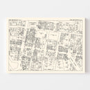 Vintage Map of New Brunswick, NJ Business Section 1947