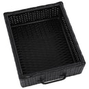 K&K 47.5"W Wicker Outdoor Storage Cabinet with Tempered Glass Top by HouseOfZazla