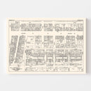 Vintage Map of Newburgh, NY Business Section 1947