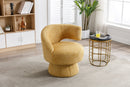 360 Degree Swivel Cuddle Barrel Accent Chairs, Round Armchairs with Wide Upholstered, Fluffy Fabric Chair for Living Room, Bedroom, Office, Waiting Rooms