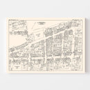 Vintage Map of New Rochelle, NY Business Section 1947