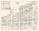 Vintage Map of New Rochelle, NY Business Section 1947