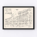 Vintage Map of New Rochelle, NY Business Section 1947