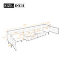 TV Stand For TVs Up To 85" With Closed Storage, Soft Closing Hinges, Living Room Entertainment Center - Walnut by Unique Piece Furniture