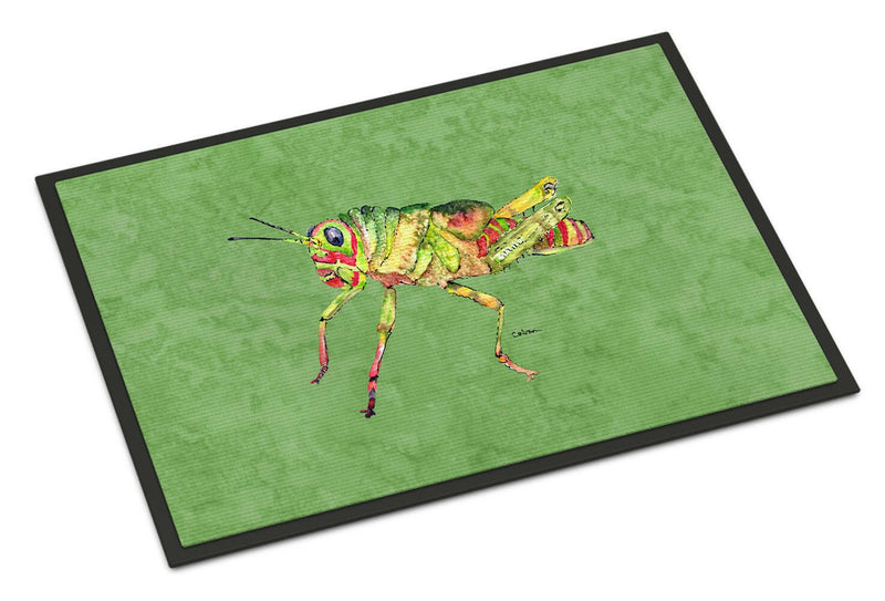 Grasshopper on Avacado Indoor or Outdoor Mat 18x27 Doormat