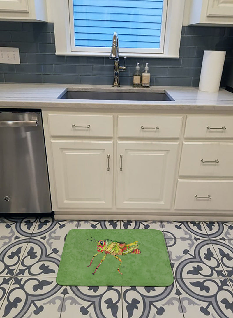 Grasshopper on Avacado Machine Washable Memory Foam Mat 8848RUG