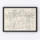 Vintage Map of Paterson, NJ Business Section 1947