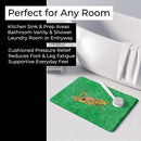 Grasshopper on Green Memory Foam Kitchen Mat Machine Washable Anti-Fatigue Cushion Comfort Bath or Kitchen Rug