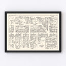 Vintage Map of Perth Amboy, NJ Business Section 1947