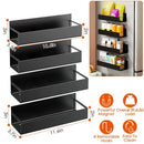 Magnetic Spice Rack with 8 Removable Hooks for Kitchen by LJGDeals