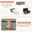 Twin Size Folding Ottoman Sleeper Bed With Mattress Convertible Guest Bed by Unique Piece Furniture
