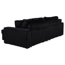 Clifford - Upholstered Dual Power Chaise Sofa - Black by HouseOfZazla