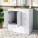 Shaker Free Standing Bathroom Vanity Cabinet With Sink, Soft Close Drawers, Soft Close Doors by Unique Piece Furniture