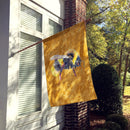 Bee on Gold House Flag 28x40 Porch Sleeve Pole Decorative Outside Yard Banner Artwork Wall Hanging, Polyester