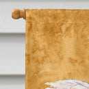 Bee on Gold House Flag 28x40 Porch Sleeve Pole Decorative Outside Yard Banner Artwork Wall Hanging, Polyester