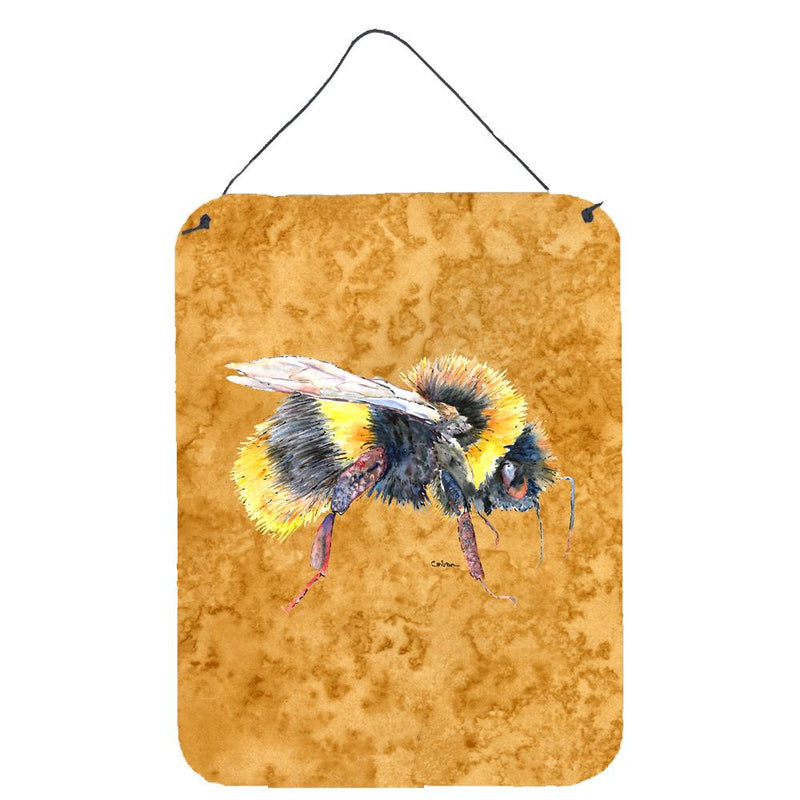 Bee on Gold Aluminium Metal Wall or Door Hanging Prints