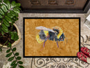 Bee on Gold Doormat Indoor Outdoor 24H X 36W Front Door Mat Rugs for Entryway, Non Slip Washable Low Pile,