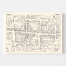 Vintage Map of Poughkeepsie, NY Business Section 1947