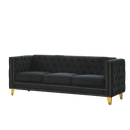 3-seater + 2-seater Combination sofa.BLACK VELVET