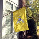 Bee on Yellow House Flag 28x40 Porch Sleeve Pole Decorative Outside Yard Banner Artwork Wall Hanging, Polyester