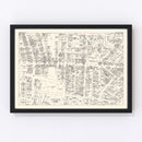 Vintage Map of Rochester, NY Business Section 1947