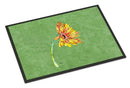 Gerber Daisy Orange Doormat Indoor Outdoor 18H X 27W Front Door Mat Rugs for Entryway, Non Slip Washable