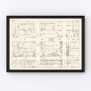 Vintage Map of Rome, NY Business Section 1947