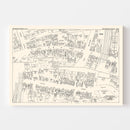 Vintage Map of Schenectady, NY Business Section 1947