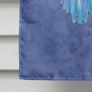 Butterfly on Slate Blue House Flag 28x40 Porch Sleeve Pole Decorative Outside Yard Banner Artwork Wall Hanging, Polyester
