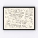 Vintage Map of Schenectady, NY Business Section 1947