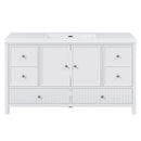 Bathroom Vanity With Separate Sink, Soft Close Doors And 4 Drawers