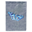 Butterfly on Gray House Flag 28x40 Porch Sleeve Pole Decorative Outside Yard Banner Artwork Wall Hanging, Polyester
