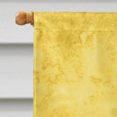 Butterfly on Yellow House Flag 28x40 Porch Sleeve Pole Decorative Outside Yard Banner Artwork Wall Hanging, Polyester
