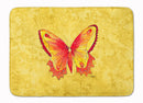 Butterfly on Yellow Memory Foam Kitchen Mat Machine Washable Anti-Fatigue Cushion Comfort Bath or Kitchen Rug