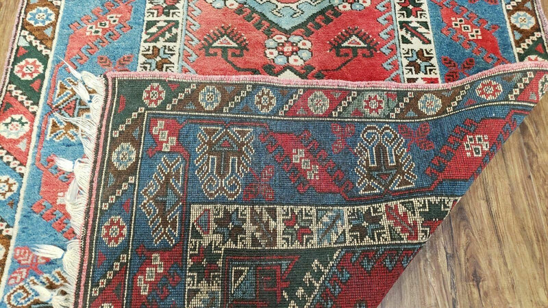 4' X 6' Handmade Turkish Super Kazak Shirvan Wool Rug Colorful
