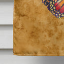 Butterfly on Gold House Flag 28x40 Porch Sleeve Pole Decorative Outside Yard Banner Artwork Wall Hanging, Polyester