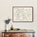 Vintage Map of Utica, NY Business Section 1947