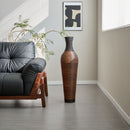 Tall Standing Designer Floor Vases With Elegant 2 Tone Finishes Ideal For Decorating Living Rooms, Bedrooms, Entryways Perfect For Decorating Your Home - Black / Gray by HouseOfZazla
