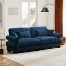 Modern Oversize Sofa With Cloud Like Comfort, Featuring Waist And Throw Pillows by HouseOfZazla