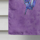 Butterfly on Purple House Flag 28x40 Porch Sleeve Pole Decorative Outside Yard Banner Artwork Wall Hanging, Polyester
