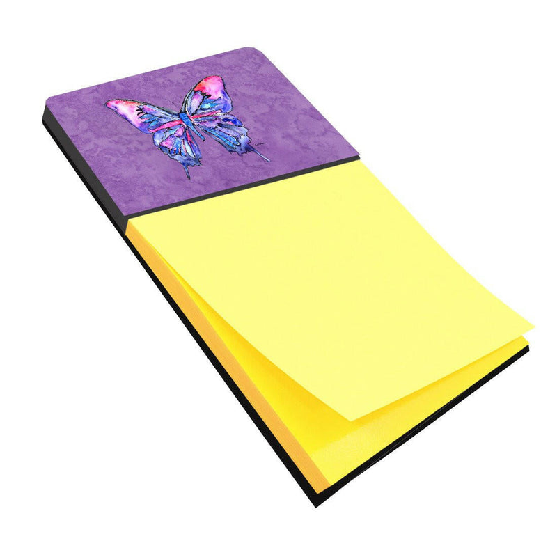 Butterfly on Purple Refiillable Sticky Note Holder or Note Dispenser 8860SN