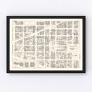 Vintage Map of Washington D.C., DC Business Section 1947