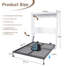 Queen Murphy Bed, Foldable Wall Bed, Space Saving Design For Bedrooms - White