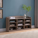 Entryway Shoe Storage Bench, Nine Storage Shelves, Entryway Organizer by HouseOfZazla